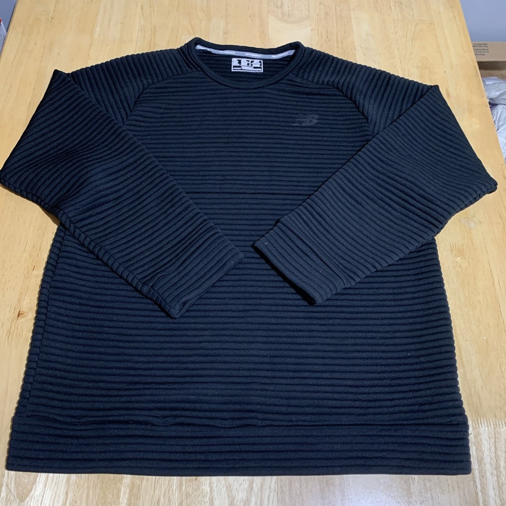 New Balance Heavyweight Bubble Fleece Long Slv Mens‎ Black XL